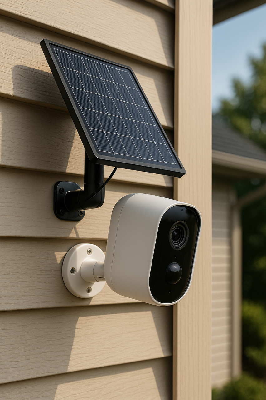 solar powered security camera